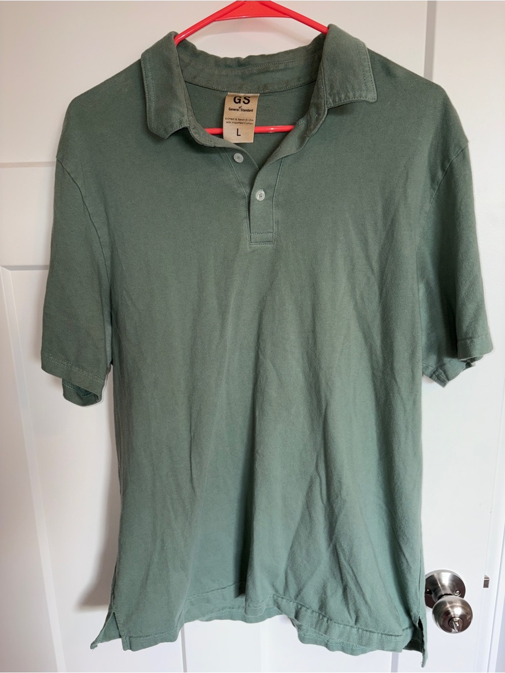 General Standard Men’s Large Green Polo Cotton